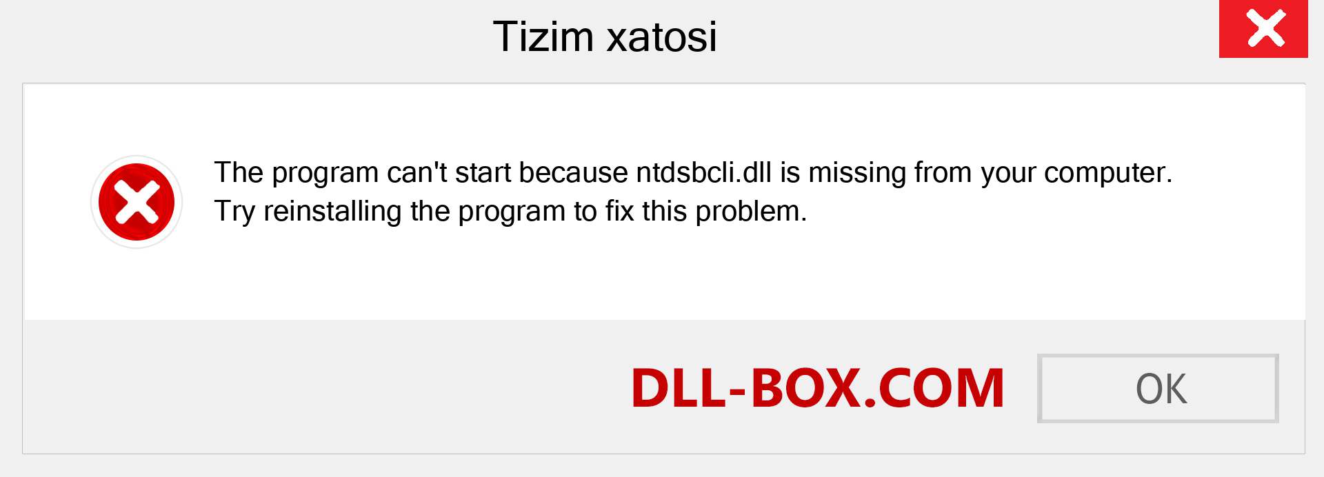 ntdsbcli.dll fayli yo'qolganmi?. Windows 7, 8, 10 uchun yuklab olish - Windowsda ntdsbcli dll etishmayotgan xatoni tuzating, rasmlar, rasmlar